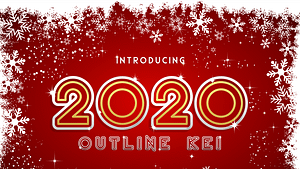 2020 Outline Kei Font (FREE), Futuristic Outlines Style