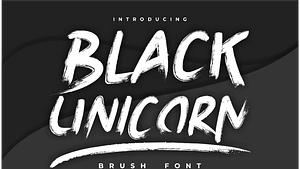 Black Unicorn Font (FREE), Font Brush yang Tebal