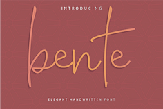 Bente Font (FREE), Font Tulisan Tangan yang Elegan dan Stylish