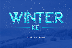 Winter Kei Font (FREE), Font Bold Bernuansa Es Retak di Musim Dingin