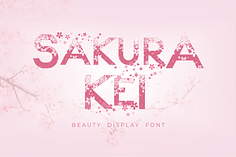 Sakura Kei Font (FREE), Font Bunga Sakura yang Berguguran