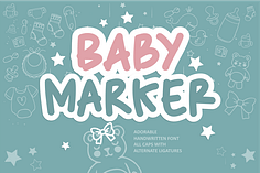 Baby Marker Font (FREE), Font Tulisan Tangan yang Menggemaskan