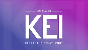 Kei Font (FREE), Font Bold dengan Gaya Modern Futuristik
