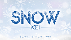 Snow Kei Font (FREE), Font Cantik dengan Detail Musim Dingin