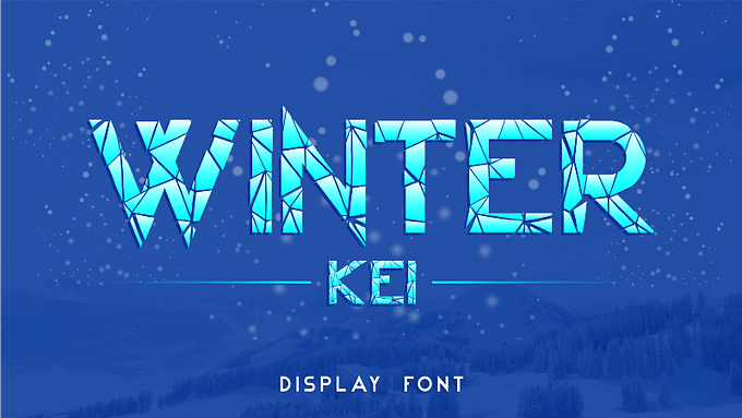 Winter Kei Font (FREE), Font Bold Bernuansa Es Retak di Musim Dingin