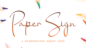Paper Sign Font (FREE), Kaligrafi Klasik dengan Gaya yang Unik