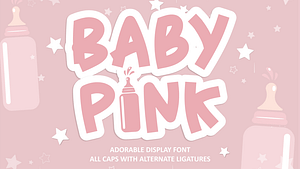 Baby Pink Font (FREE), Font yang Lucu & Menggemaskan