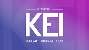 Kei Font (FREE), Font Bold dengan Gaya Modern Futuristik