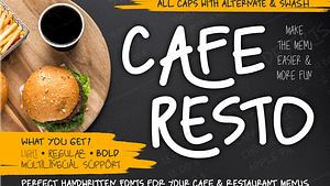 Caferesto Font (FREE), Membuat Menu Lebih Mudah dan Menyenangkan