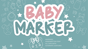 Baby Marker Font (FREE), Font Tulisan Tangan yang Menggemaskan