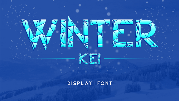 Winter Kei Font (FREE), Font Bernuansa Es Retak di Musim Dingin