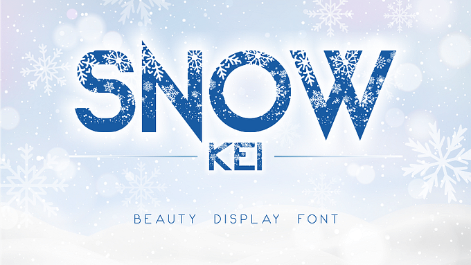Snow Kei Font (FREE), Font Cantik dengan Detail Musim Dingin