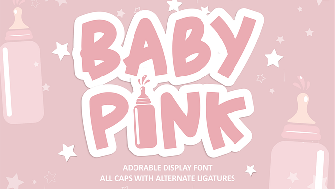 Baby Pink Font (FREE), Font yang Lucu & Menggemaskan